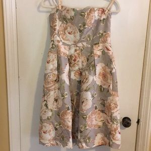 J.Crew floral Lorelei strapless dress